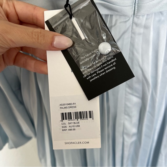 Acler Palms Dress in Sky Blue - Picture 12 of 16